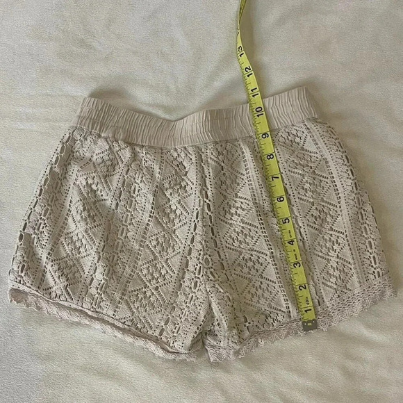 Wonder Nation Cream Lace Drawstring Shorts Youth Size Medium - Picture 3 of 4